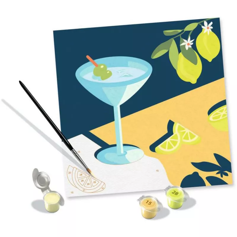 Zestaw do malowania Ravensburger CreArt Mocktail Lemon – zestaw do malowania po numerach