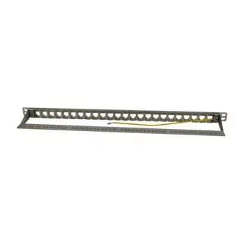 Keystone, nośnik modułów, 48,30 cm (19) panel krosowy na 24 moduły TP, 0,5U, jasnoszary (S216333)