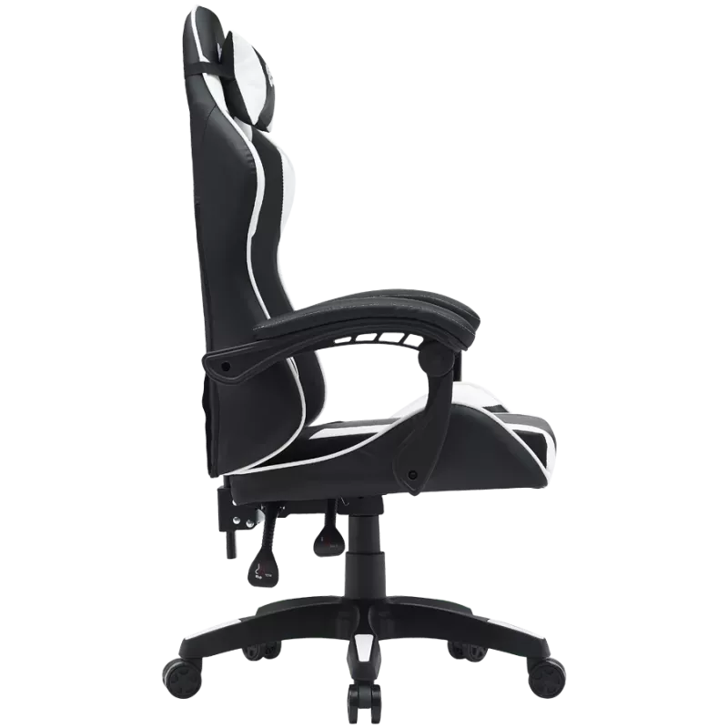 Fotel gamingowy CANYON Core SGCH2 — czarno-biały, ergonomiczny design, regulowana wysokość
