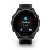 Smartwatch GARMIN Forerunner 570 — 47 mm koperta z aluminium w kolorze szarym łupkowym, półprzezroczysty czarny pasek silikonowy