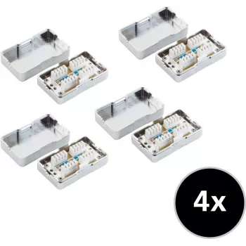Zestaw przedłużaczy sieciowych ShiverPeaks 75001-SET4 Kat. 6 4‑pak