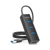 UNITEK Y-3089V01 koncentrator interfejsów USB 3.2 Gen 1 (3.1 Gen 1) Typ-A 5000 Mbit/s Czarny