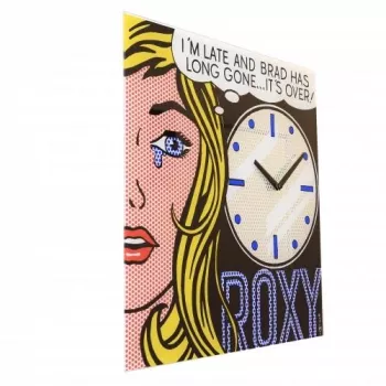 NeXtime klok 8153 Cinema Date, 43x43,2 cm, ścienny, czarny/wielokolorowy