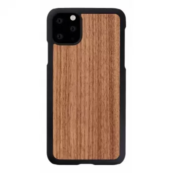 Etui na smartfona man and wood iPhone 11 Pro Max — czarny orzech, drewniany tył, ramka ochronna