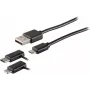 Kabel USB S/CONN 14-15025 USB 2.0 1 m Czarny