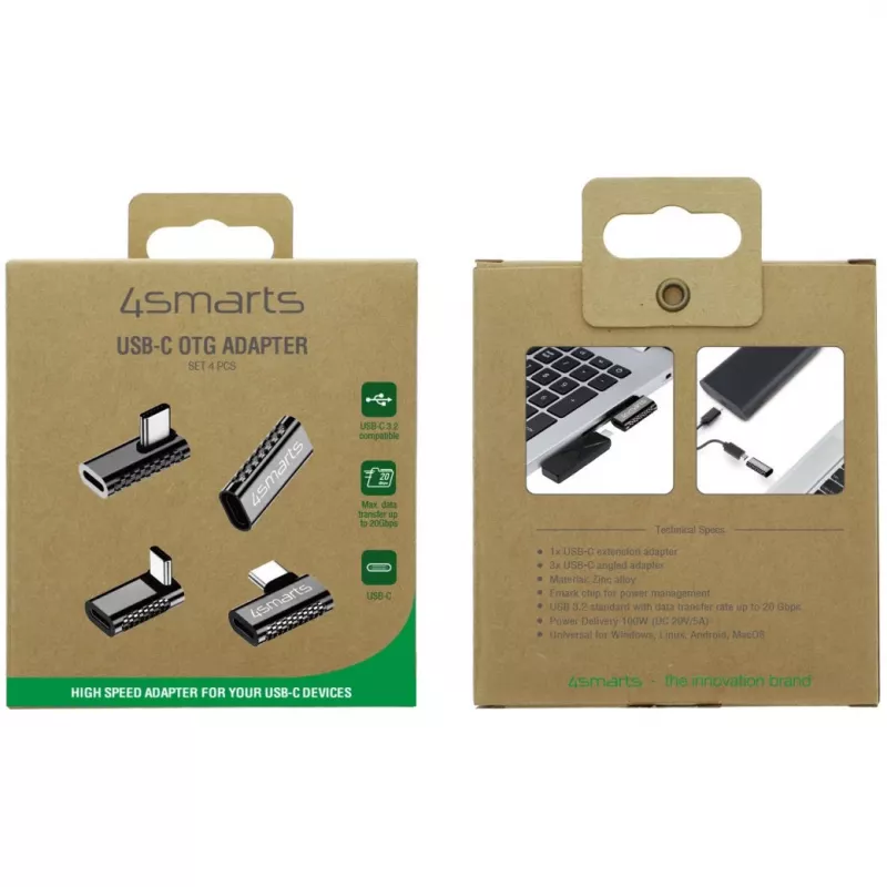 adapter złącza złącza 4smarts 540464 USB-C do USB-C srebrny
