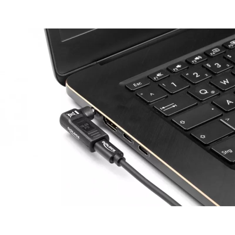DeLOCK Adapter USB Type-C™ złącze żeńskie na HP 4.8 x 1.7 mm złącze męskie 90° kątowe