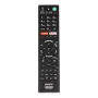 Pilot zdalnego sterowania Sony RMF-TX200E do telewizora Smart TV z funkcją sterowania głosowego i podświetlanymi przyciskami