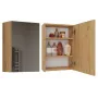 Szafka łazienkowa wisząca top e shop POLA 1DL ARTISAN — rama w kolorze dębu, 400×220×600 mm, 3 półki