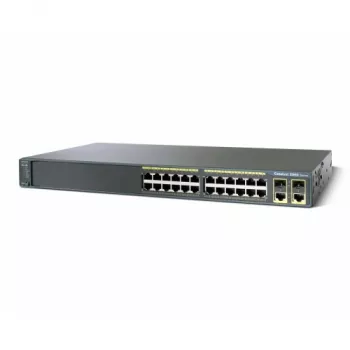 Zarządzalny przełącznik Fast Ethernet PoE L2 Cisco C2960-24LC-S — 24x 10/100 RJ‑45, PoE, 1U, odnowiony