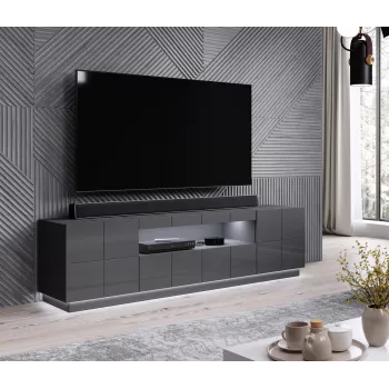 Szafka RTV z oświetleniem LED Cama Meble REJA — natynkowa, światło białe, zasilanie AC