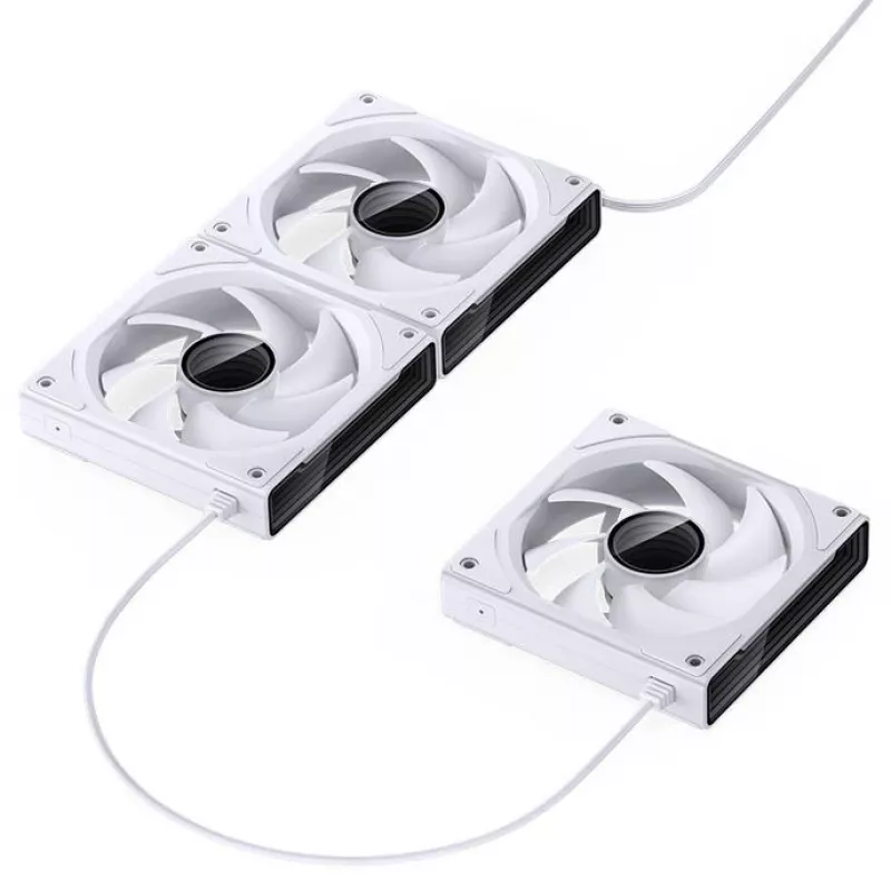 Wentylator chłodzący Jonsbo ZK-120W 3in1 A-RGB biały — 120 mm, podświetlenie A-RGB