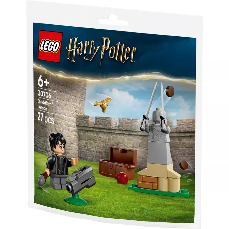 LEGO Harry Potter zestaw 30706 Lekcja Quidditcha z minifigurkami Harry'ego i Draco