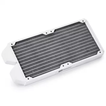 Radiator BitsPower Tarasque II 240S — miedziany, 240 mm, 120×273,5×24,5 mm, biały