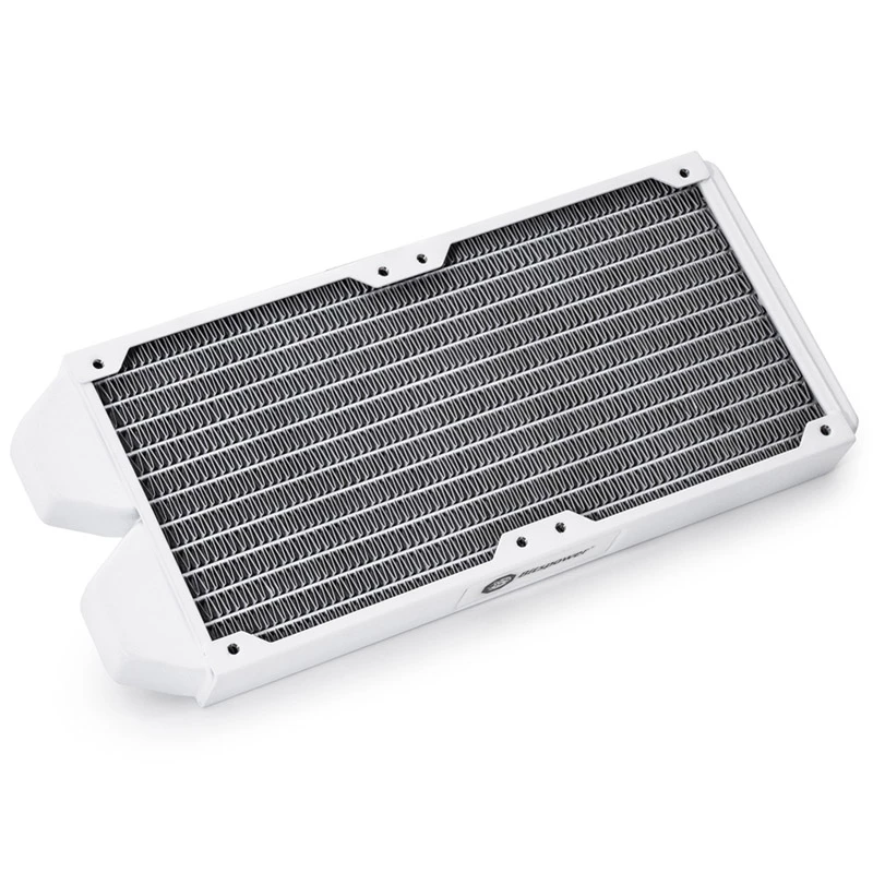 Radiator BitsPower Tarasque II 240S — miedziany, 240 mm, 120×273,5×24,5 mm, biały
