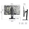 Monitor komputerowy JAPANNEXT JN-IPS238FHD200F-HSP-CAMO 61 cm (24 cale) 1920 x 1080 pikseli Full HD LCD Czarny