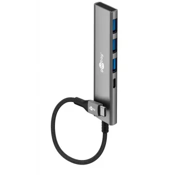 Goobay Slim 4-Port USB-Hub USB-C auf/USB-A 5 Gbit/s - -Plug> 1x (76562)