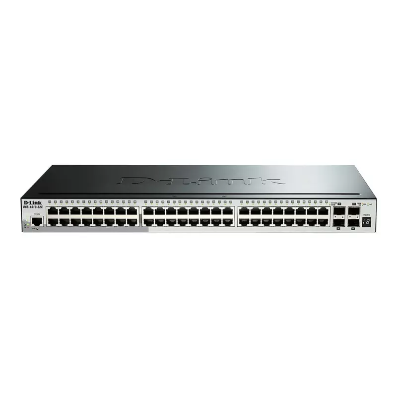 D-Link 52-portowy Gigabitowy przełącznik Smart Managed z możliwością układania w stos, w tym 4 x 10G SFP+