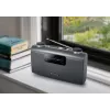 Radio przenośne Muse M-058 R — AM/FM, obrotowa regulacja głośności, zasilanie bateryjne lub sieciowe (230V, 50Hz), czarno-szare