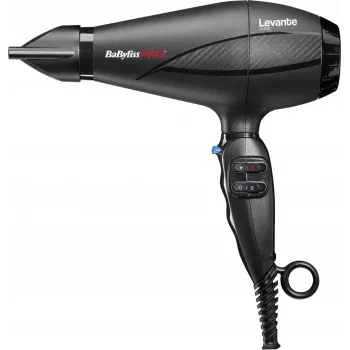 Suszarka do włosów BaByliss PRO Levante 2100 W, silnik AC, jonizacja, 2 temperatury/2 prędkości, czarna