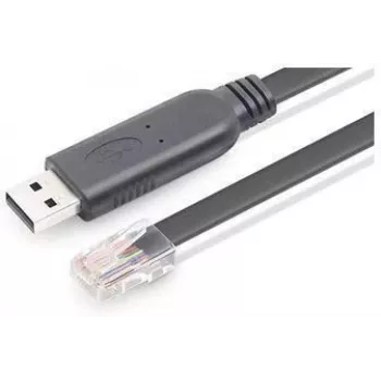 Kabel konsolowy - USB A - RJ45 - Czarny