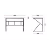 Biurko gamingowe huzaro Hero 1.6 Czarny — prosty blat MDF/karbon 1200×600×750 mm, metalowa rama