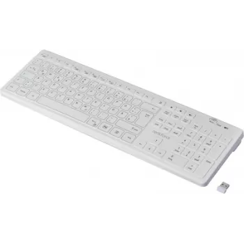 Renkforce RF-WRK-300 Bezprzewodowa klawiatura higieniczna Niemiecki QWERTZ Windows Biała matowa (RF-6304712)