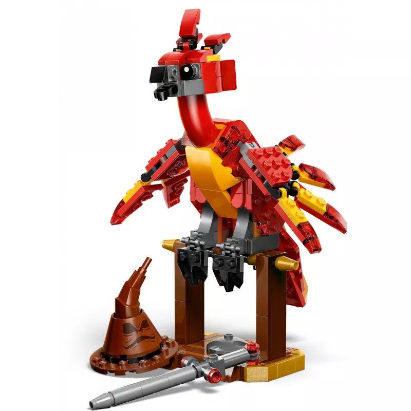 LEGO składany Fawkes — model Feniksa Dumbledore'a 76448, 299 elementów, wysokość 160 mm, wiek 8+