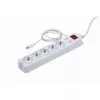 Listwa przeciwprzepięciowa Gembird PCW-MS-2G biała 5 gniazd AC 250 V 1,8 m