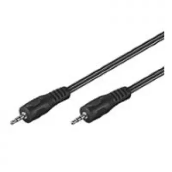 Wentronic Goobay kabel połączeniowy jack 2,5 mm, czarny, 1,5 m - wtyk jack 2,5 mm (3-pin, stereo) > wtyk jack 2,5 mm (3-pin, stereo) (50457)
