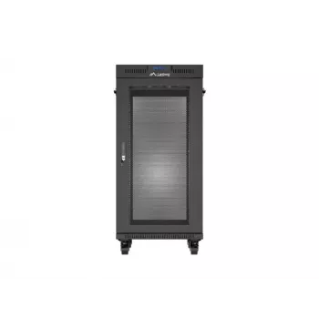 Wolnostojąca szafa rack LANBERG FF01-6824-23BL 24U 600×800 mm IP20 Czarna