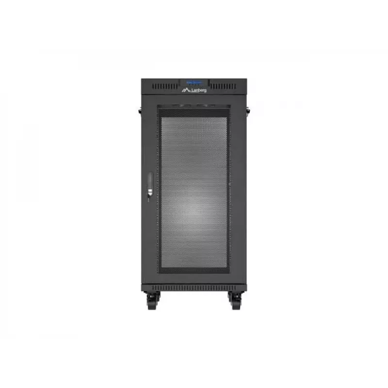 Wolnostojąca szafa rack LANBERG FF01-6824-23BL 24U 600×800 mm IP20 Czarna