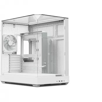 Obudowa APNX Tower V2 — biała, panele ze szkła hartowanego x3