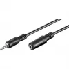 Wentronic Goobay Przedłużacz jack 3,5 mm, czarny, 5 m - wtyk jack 3,5 mm (3-stykowy, stereo) > gniazdo jack 3,5 mm (3-stykowe, stereo) (50090)