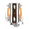 Chłodzenie procesora Darkflash E400 PLUS (białe) — aktywne chłodzenie powietrzem CPU, konstrukcja wieżowa, konfiguracja z jednym wentylatorem