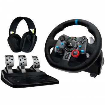 LOGITECH G29 EU + G435 Black Gaming Controller Aluminium Black USB Kierownica + pedały + zestaw słuchawkowy PC