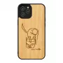 Etui na telefon man and wood do iPhone 12 / 12 Pro — wzór kota z czerwoną rybką