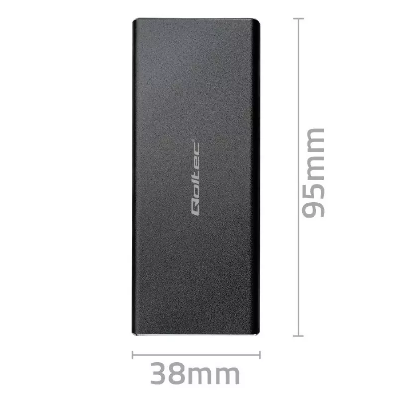 Obudowa zewnętrzna dla dysku SSD M.2 SATA QOLTEC 51854 USB 3.0 bez narzędzi