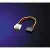 Kabel zasilający ROLINE 4-pin HDD na SATA 0.15 m