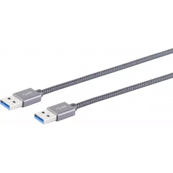 Kabel USB S/CONN 13-37150 USB 3.2 Gen 2 1,5 m Szary