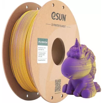 PLA MATTE DUAL 1,75mm PURPLE żółty 1kg ESUN 3D FILAMENT (PLA-MTD175B-ZY1P1)