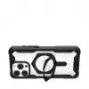 Etui Urban Armor Gear Plasma XTE na iPhone 16 Pro Max z maksymalnym rozmiarem ekranu 17,5 cm (6,9 cala). Czarno-przezroczysty design, metalowa nóżka, kompatybilność z MagSafe. Ochrona przed upadkami i zarysowaniami.