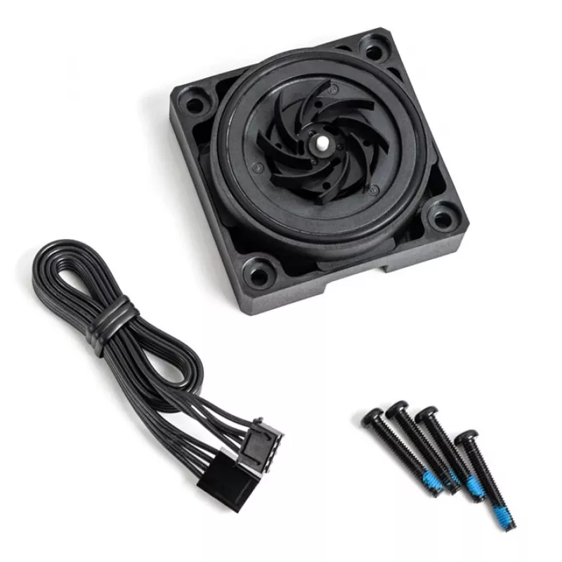 Pompka BitsPower K1M — kompaktowa czarna pompka do chłodzenia wodnego, 8–16 V, 0,7 A, 8,4 W, 62×62×28,1 mm