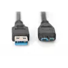 Kabel ASSMANN SuperSpeed USB 3.0, wtyk USB A – wtyk micro USB B, Cu AWG 28, podwójnie ekranowany, dł. 1,0 m (AK-300116-010-S)