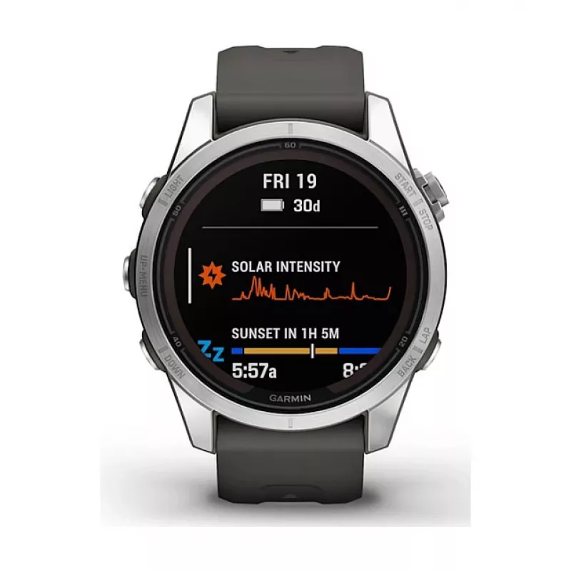 Garmin fēnix 7S Pro 3,05 cm (1,2 inch) MIP 42 mm Cyfrowy 240 x 240 pikseli Ekran dotykowy Srebrny Wi-Fi GPS (satelitarny)