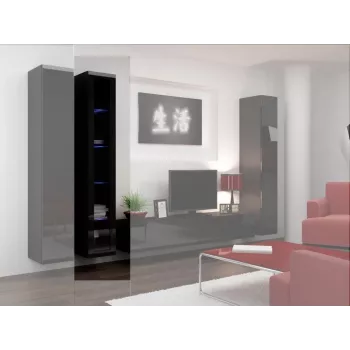 Cama Witryna VIGO '180' 180/40/30 czarny/czarny połysk