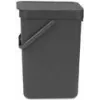 brabantia Kosz na śmieci Czarny & Go 12 l szary (109805)