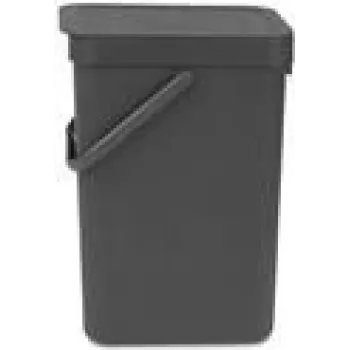 brabantia Kosz na śmieci Czarny & Go 12 l szary (109805)