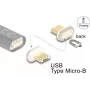 Adapter złącza DeLOCK 66575 magnetyczny USB Micro-B złoty biały