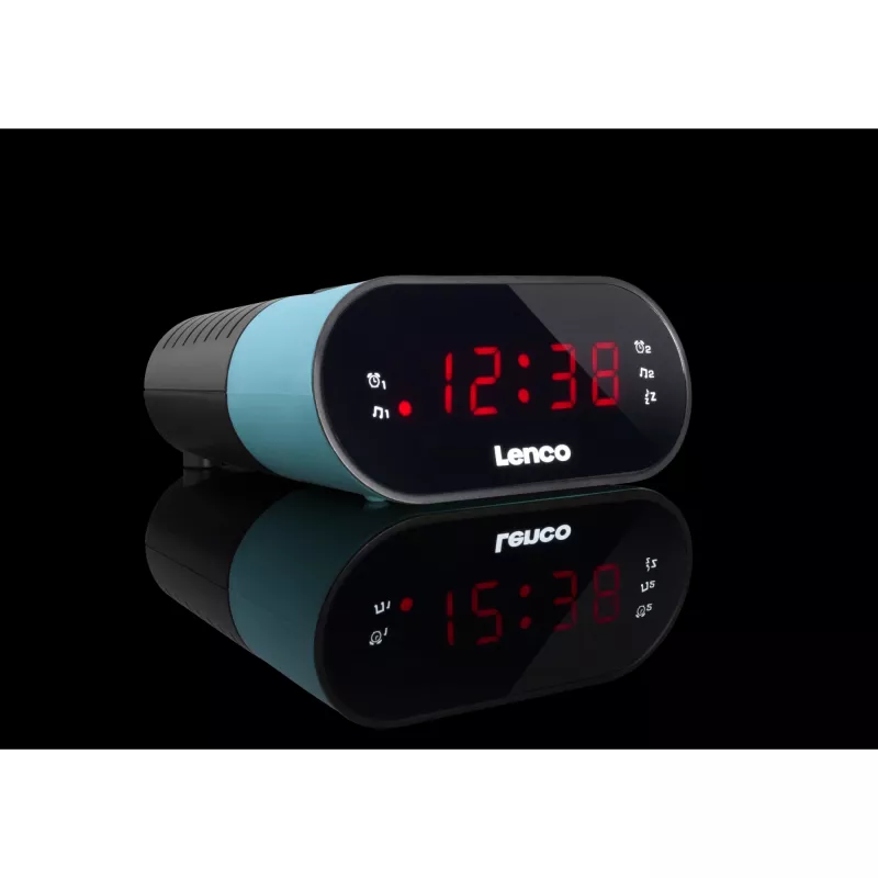 Radio z budzikiem Lenco CR-07 Czarny Niebieski